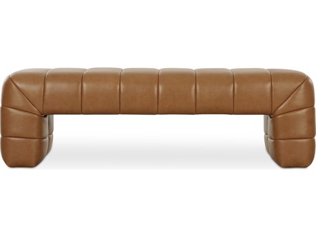 Moe's Home Verity Brown Leather Accent Bench