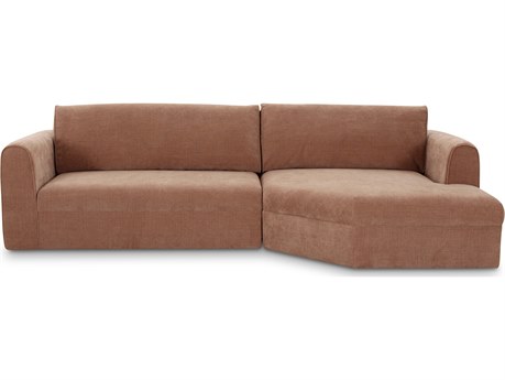 Moe's Home Madrid Pink Upholstered Right Sectional Sofa