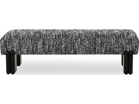 Moe's Home Priya Black Upholstered Accent Bench