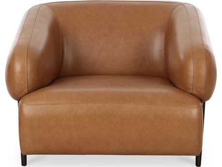 Moe's Home Devlin Brown Leather Accent Chair