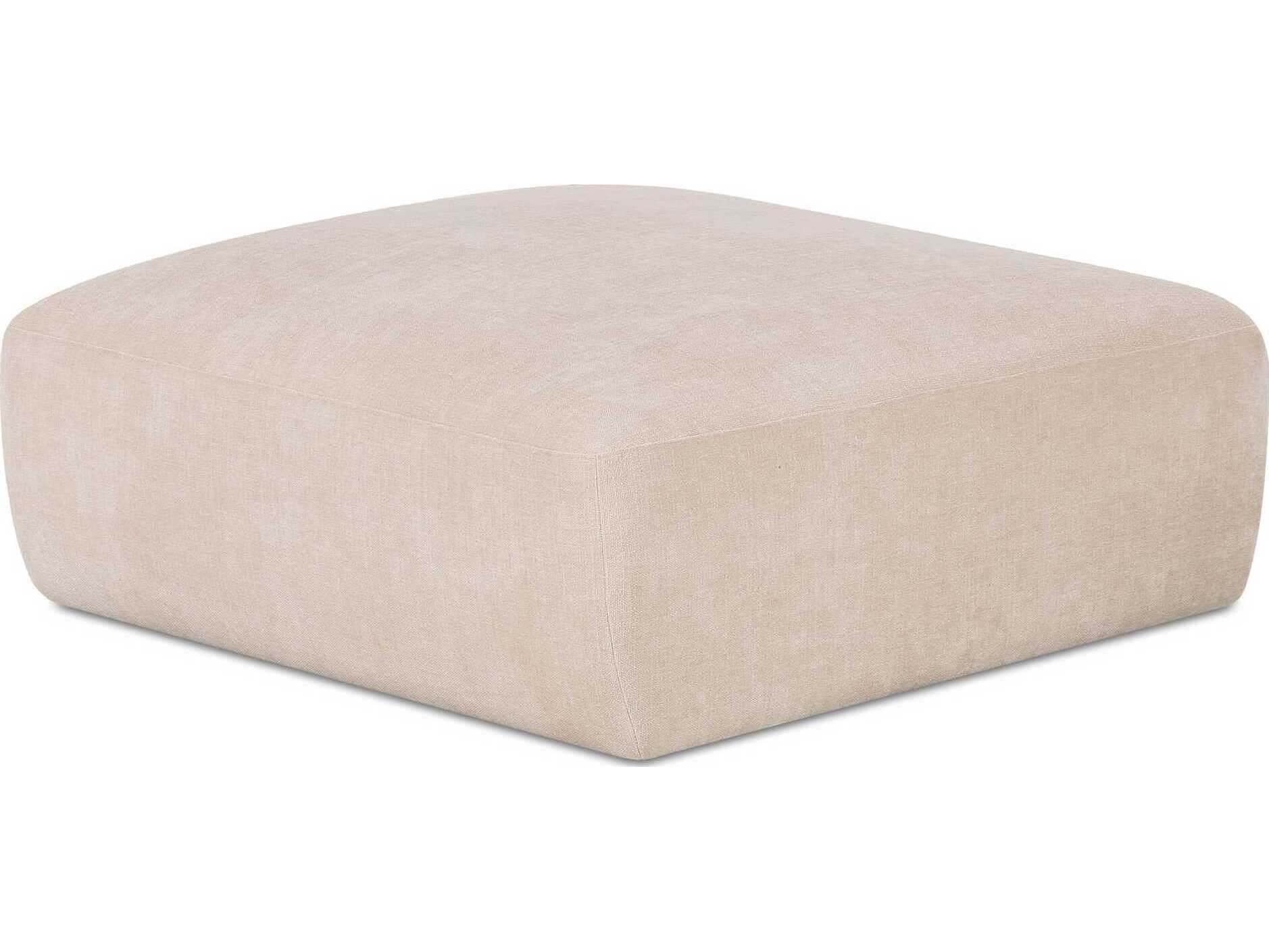 Matina Oatmeal Upholstered Square Ottoman
