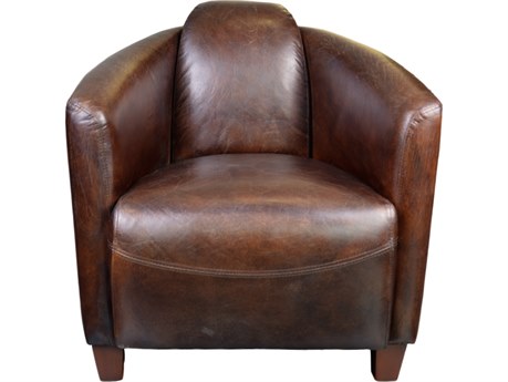 Moe's Home Brown Accent Leather Club Chair