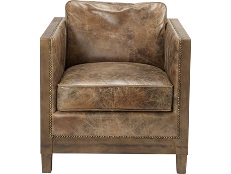Moe's Home Darlington Brown Leather Accent Chair