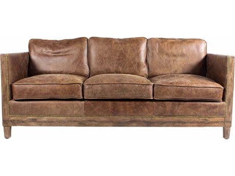 Moe's Home Accent Brown Leather Sofa