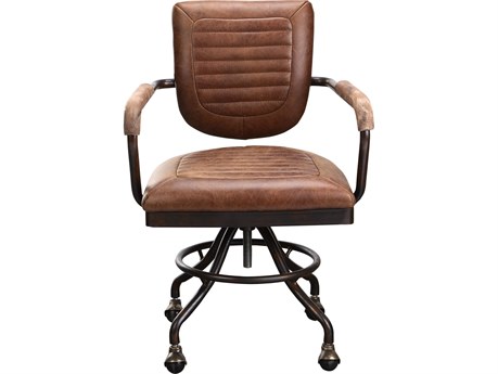 Moe's Home Foster Leather Adjustable Swivel Computer Office Chair
