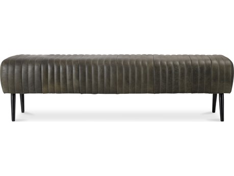 Moe's Home Endora Olive Green Leather Accent Bench