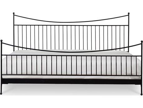 Moe's Home Monet Black Acacia Wood Queen Panel Bed