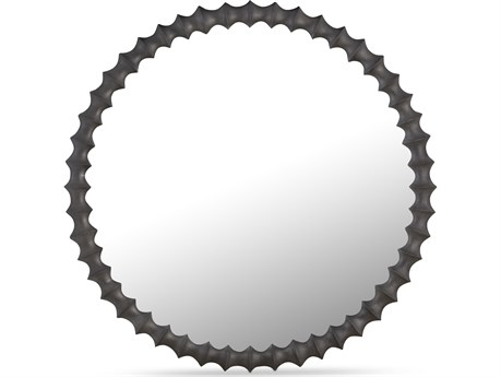 Moe's Home Whitby Black Wall Mirror Round