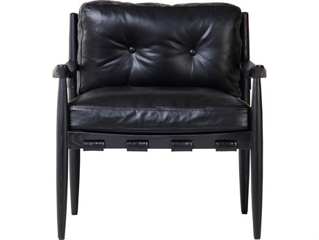 Moe's Home Turner Black Leather Accent Chair