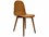 Moe's Home Lissi Walnut Wood Brown Side Dining Chair  MEQW100103