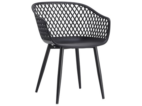 Moe's Home Piazza Black Arm Dining Chair Set of 2