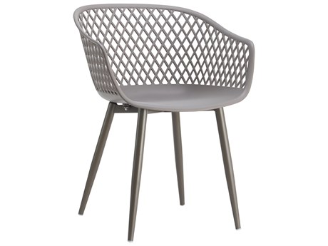 Moe's Home Piazza Gray Arm Dining Chair Set of 2