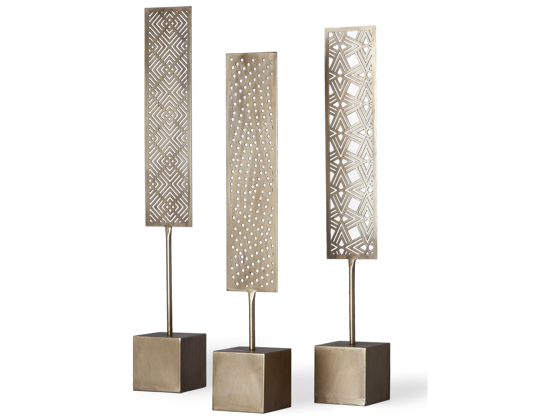 Arondale (Set of 3) 4L x 12W Gold Cutout Decorative Objects