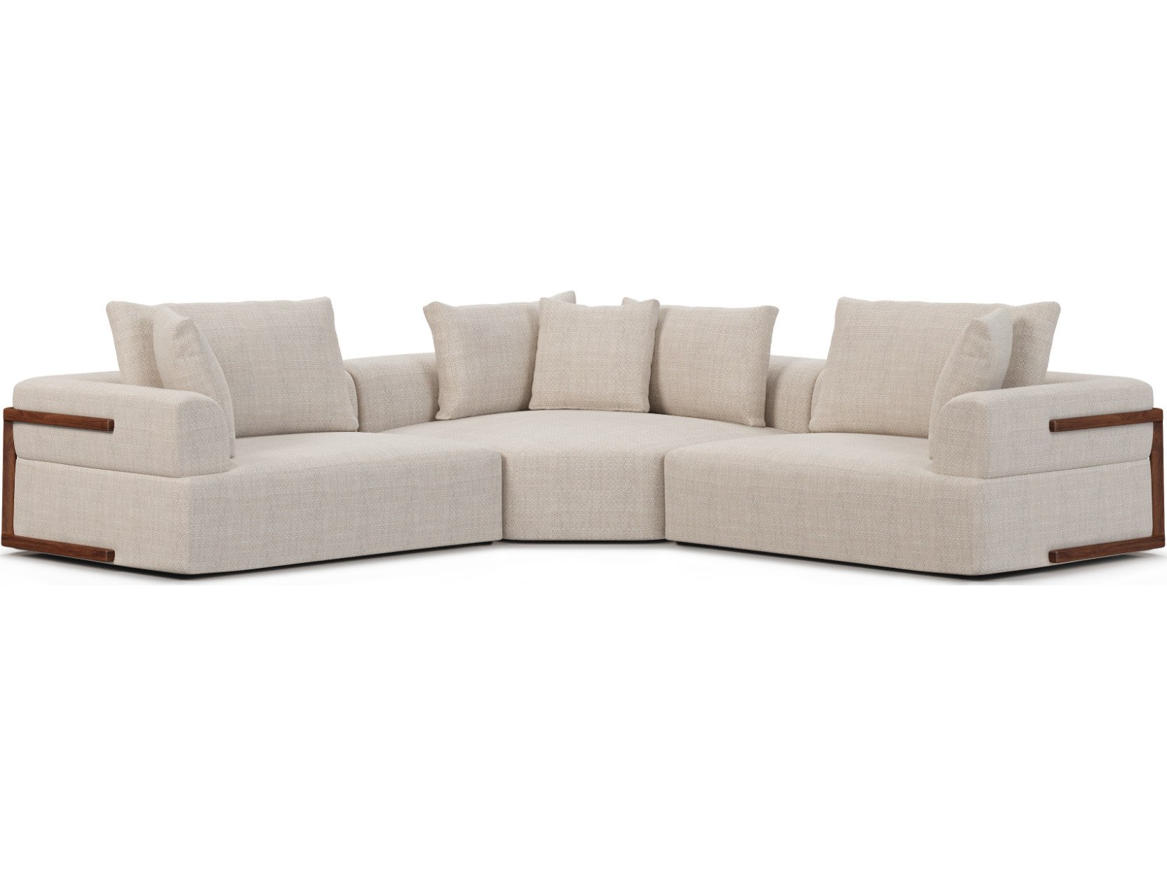 Warner Oatmeal 3 Piece Sofa Set W/Corner Piece
