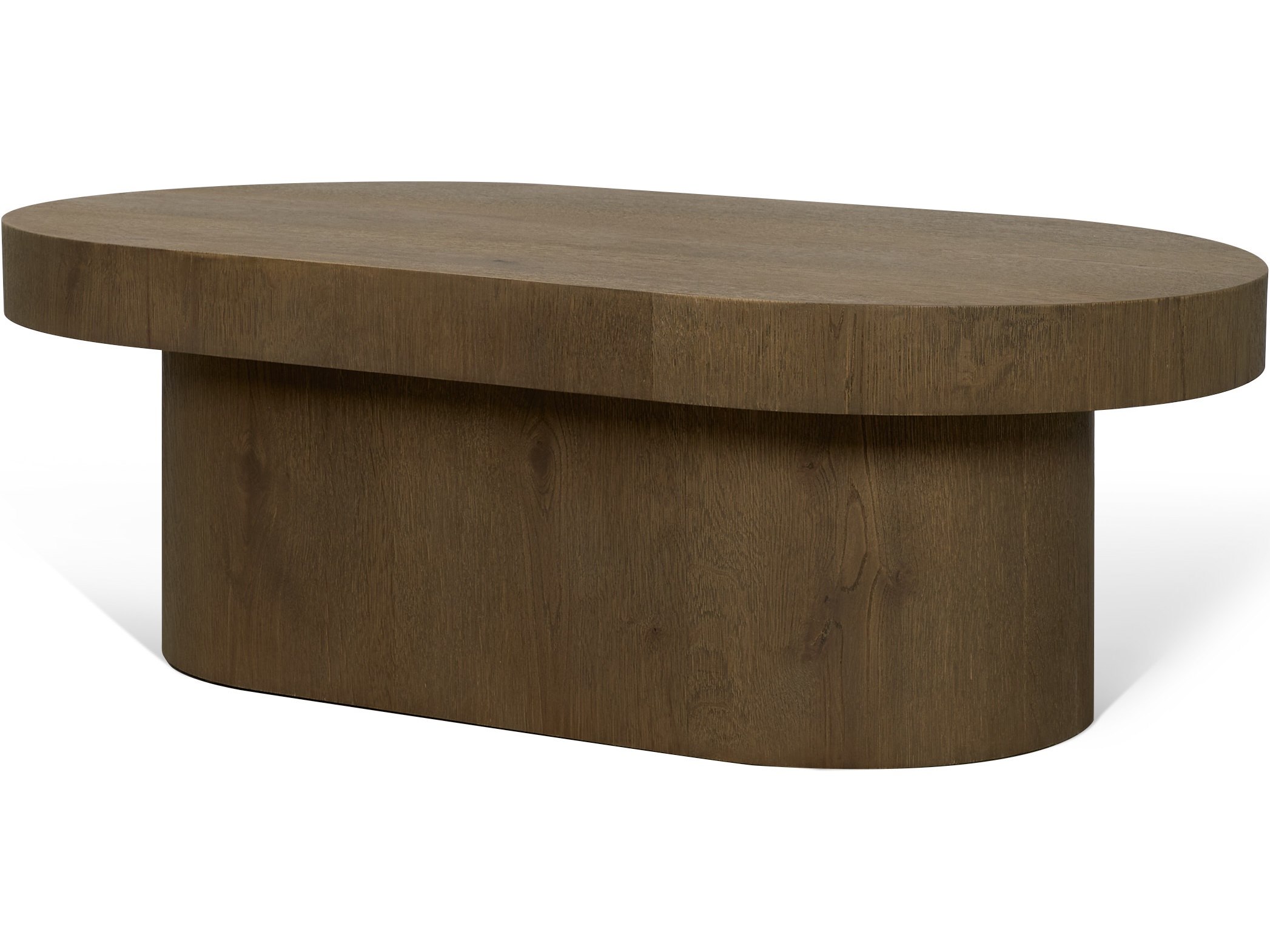 Lyonne Oblong Medium Brown Oak Wood Coffee Table