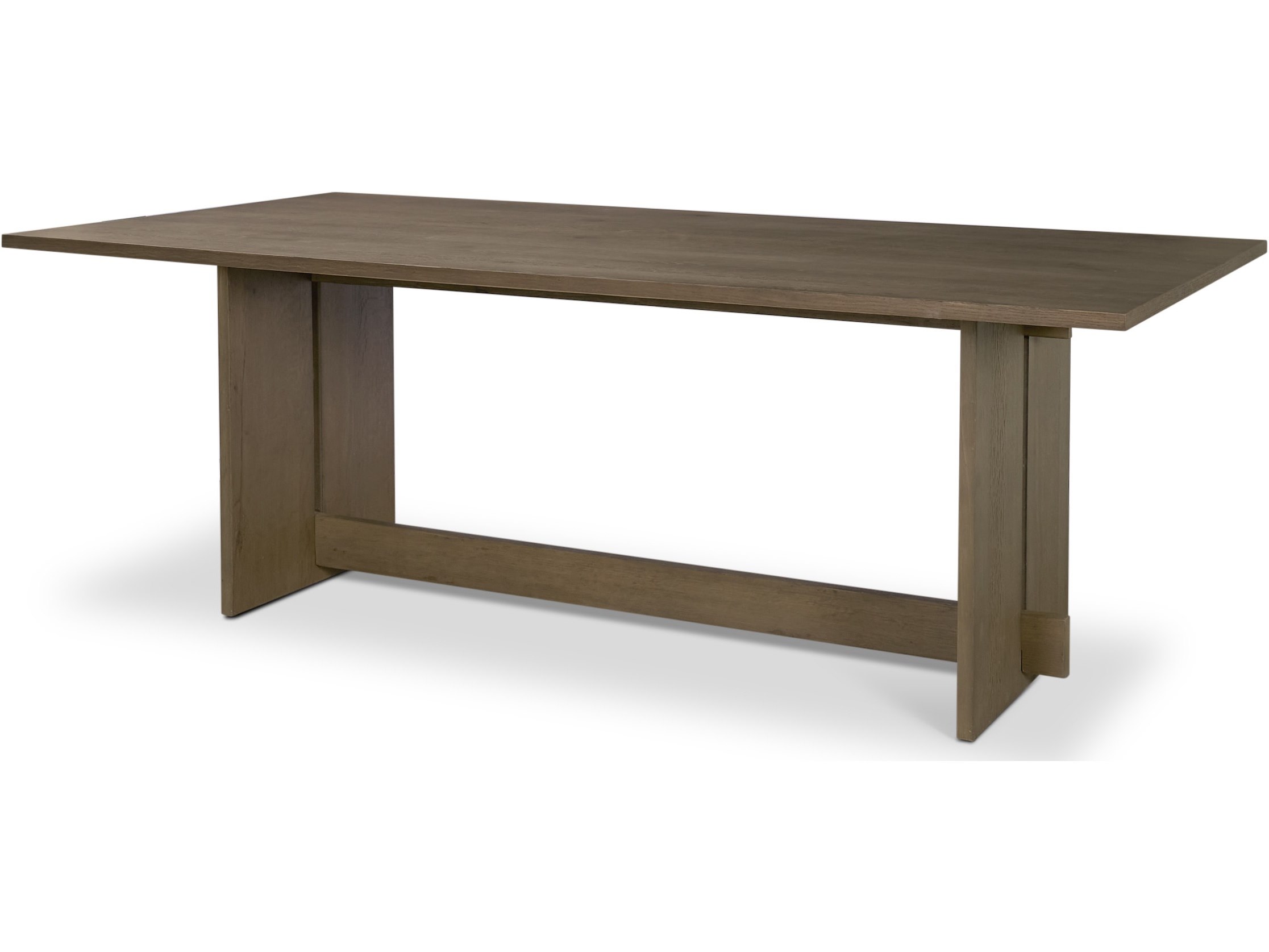 Mercana Aida 84" Rectangular Medium Brown Oak Wood Dining Table