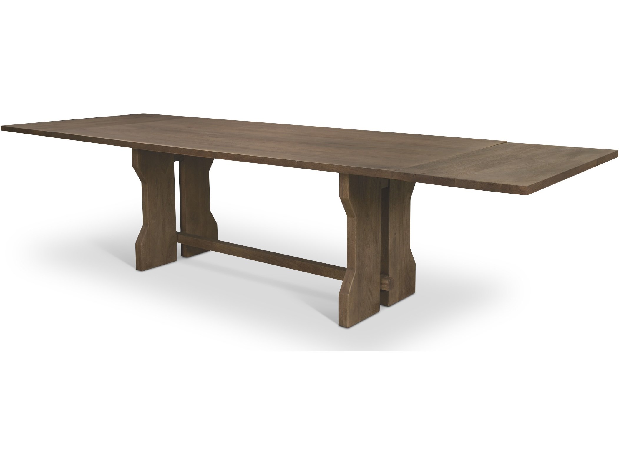 Mercana Rooke 84" Solid Wood Extendable Rectangular Dining Table