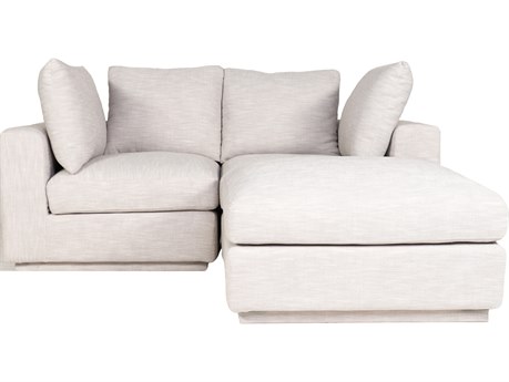 Moe's Home Justin White Upholstered Sectional Sofa