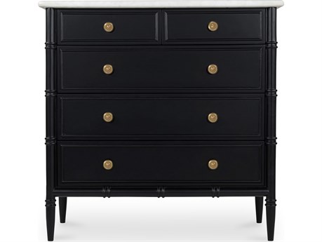 Moe's Home Eleanor 5 Drawer Chest Black