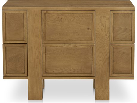 Moe's Home Henley Brown Oak Wood Nightstand