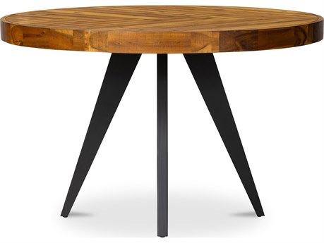 Moe's Home Parq Round Wood Amber Dining Table