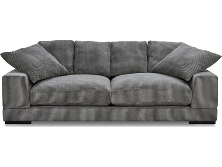 Moe's Home Plunge Charcoal Gray Upholstered Sofa