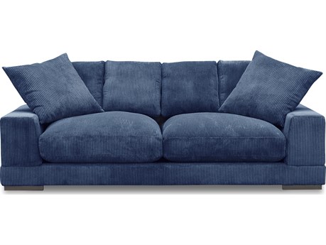 Moe's Home Plunge Navy Blue Upholstered Sofa