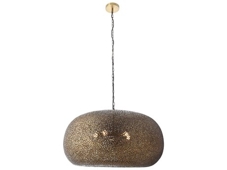 Metropolitan Moradabad 4-Light Dark Antique Brass Pendant