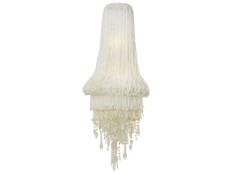 Metropolitan Crystal Reign 2-Light Polished Nickel White Wall Sconce