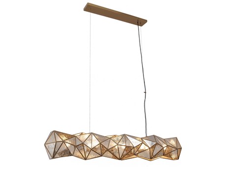 Metropolitan Geo-gem 6-Light Brass Antique Geometric Island Pendant