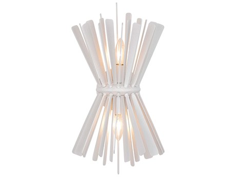 Metropolitan Confluence 2-Light Piastra White Wall Sconce