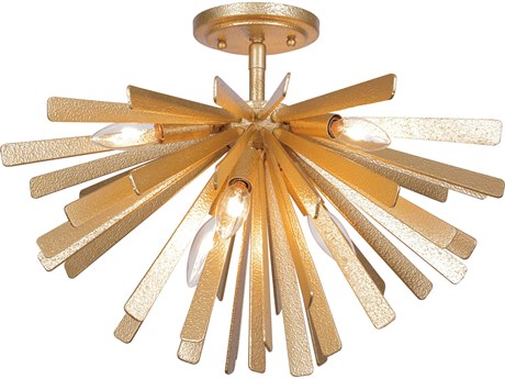 Metropolitan Confluence 6-Light Piastra Gold Sputnik Semi Flush Mount
