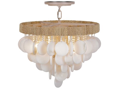 Metropolitan Aurelias Cove 4-Light Autumn White Tiered Semi Flush Mount