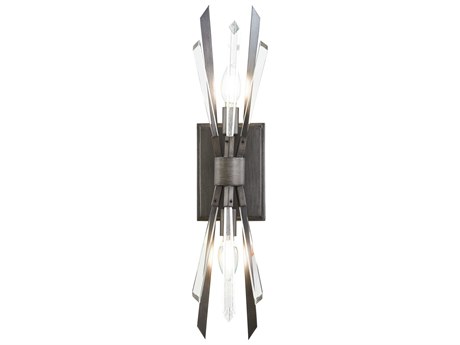 Metropolitan Elsa 2-Light Midnight Graphite Gray Wall Sconce