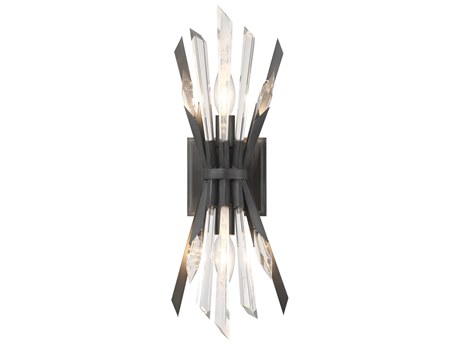 Metropolitan Elsa 2-Light Midnight Graphite Black Wall Sconce