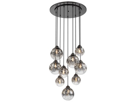 Metropolitan Neveh 9-Light Gun Metal Gunmetal Globe Pendant
