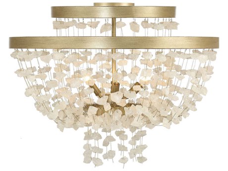 Metropolitan Stonybrook 6-Light Havana Gold Semi Flush Mount