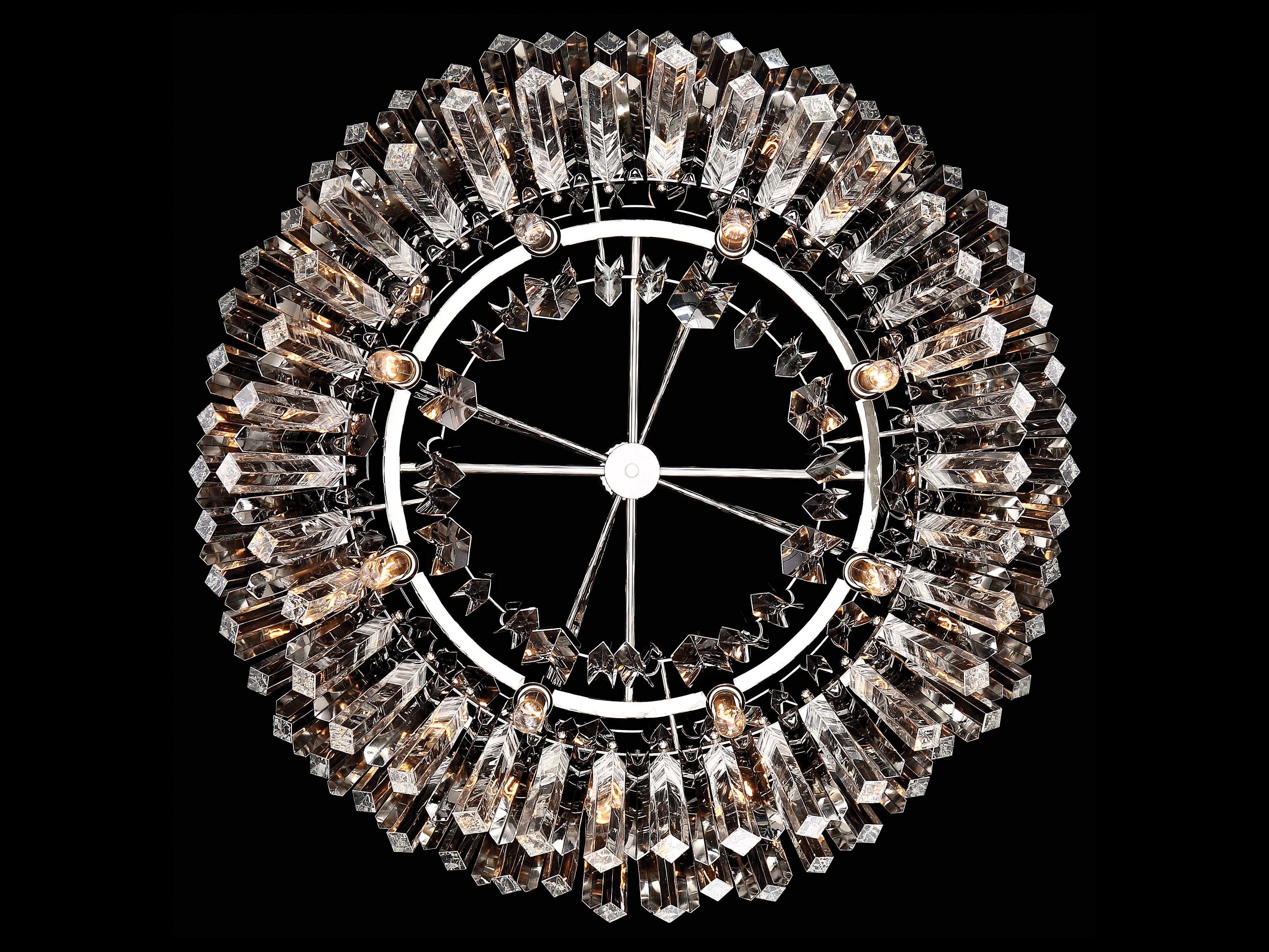 Metropolitan Lighting Elegance Royale Polished Nickel 39'' Wide Crystal