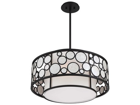 Metropolitan Mosaic 4-Light Oil Rubbed Bronze Drum Pendant