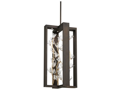 Metropolitan Maison Des Fleurs 4-Light Regal Bronze Empire Gold Glass LED Geometric Pendant