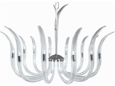 Metropolitan Cisne 14-Light Polished Nickel Crystal Chandelier