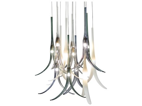 Metropolitan Featherly 13-Light Light Gold Gray Pendant