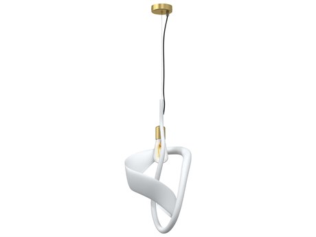 Metropolitan Jaxy 1-Light Gold White Mini Pendant