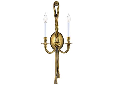 Metropolitan 2-Light Antique Gold Wall Sconce