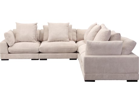 Moe's Home Beige Upholstered Sectional Sofa