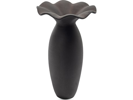Moe's Home Ruffle Black Decorative Vase