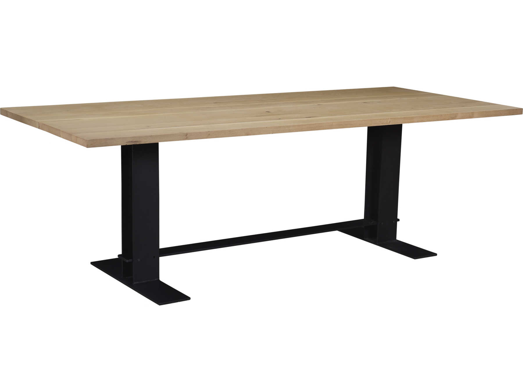 white oak rectangle dining table