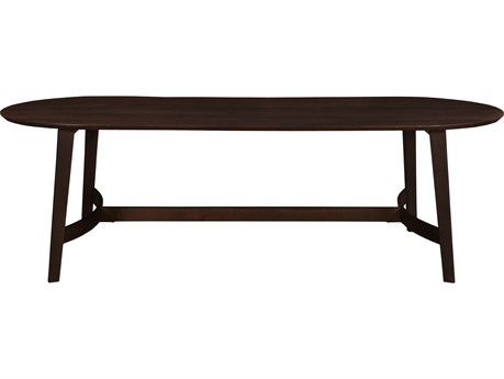 Moe's Home Trie Oval Wood Dark Brown Dining Table
