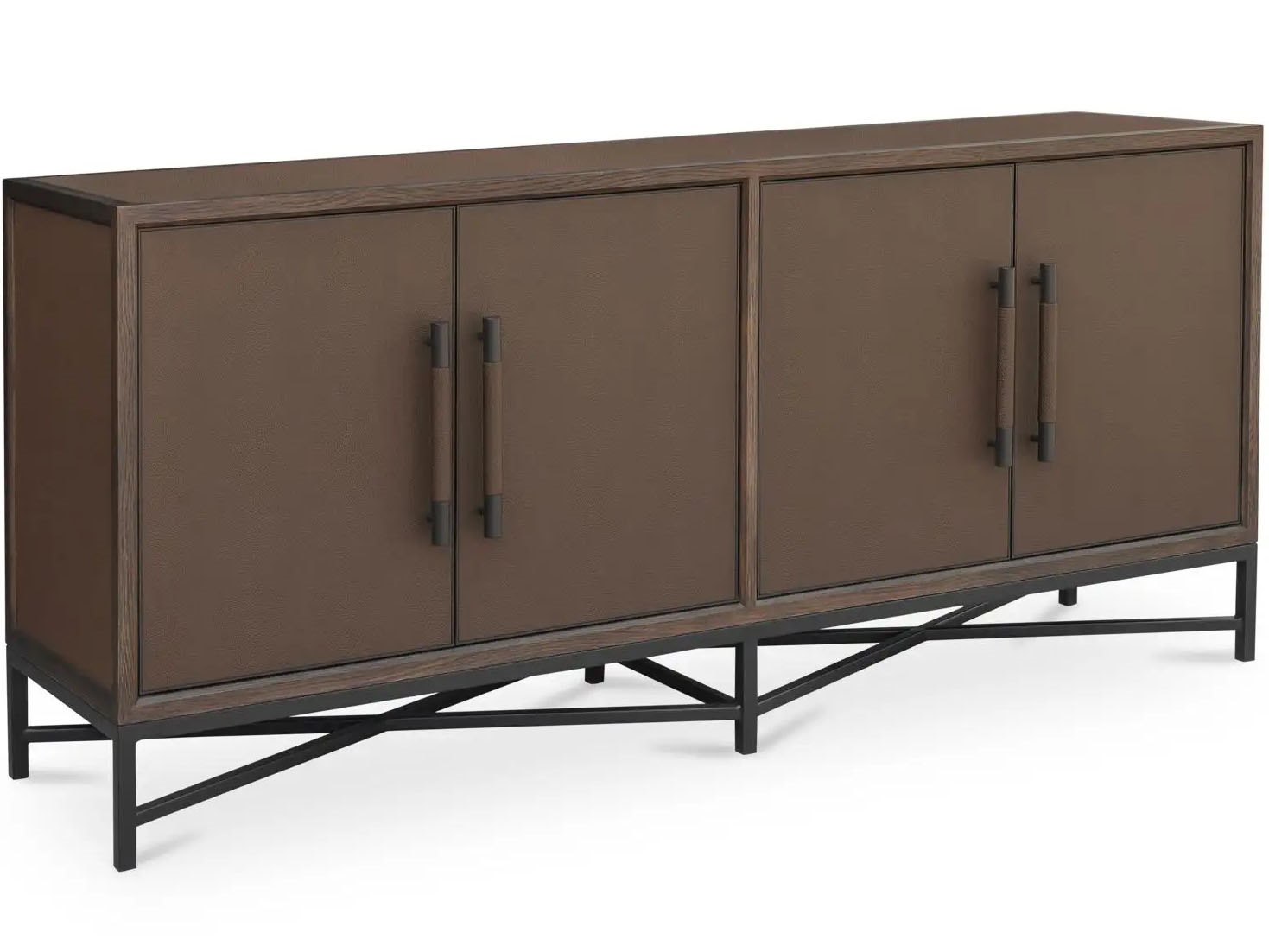 Mako Brown and Black 4 Door Sideboard