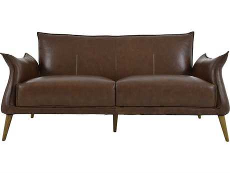 Moe S Home Collection Verona Brown Leather Sofa Mewh101003 Moe S Home Collection Verona Brown Leather Sofa